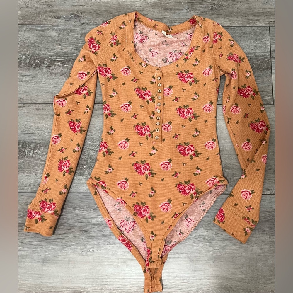 Free People Dylan Thermal Long Sleeve Henley XS
